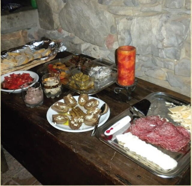 Une table d'antipasto de Pergine