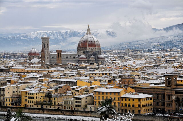 Florence sous la neige