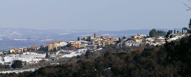 Vue sur la ville de Gambassi Terme