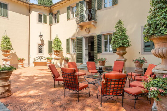 véranda de la villa de Ranieri