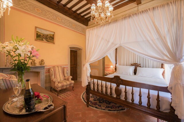 chambre à coucher de la villa Ivana Cortona