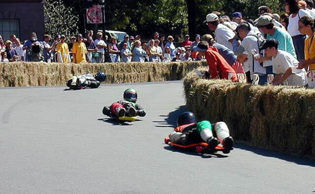 Course de rue de luge