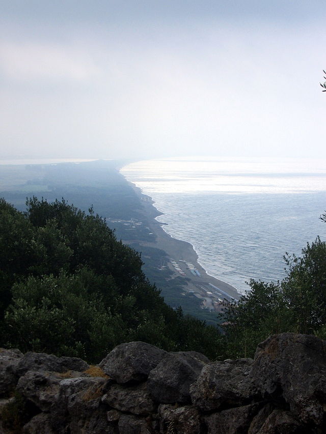 Vue du littoral toscan à partir de Costa