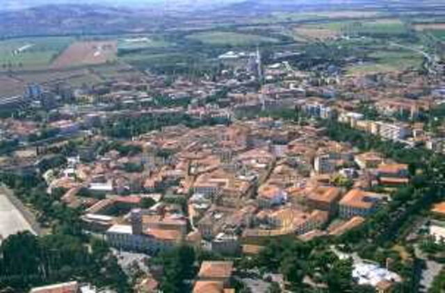 Vue aérienne sur la ville de Grosseto
