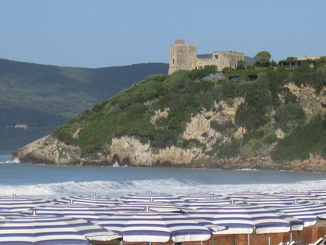Vue de la plage entre Orbetello et Talamone