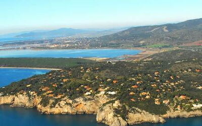 Vue de la côte d'Orbetello