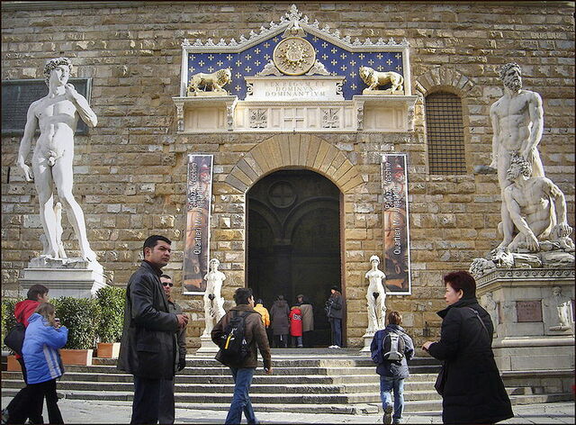 L'entrée du Palazzo Vecchio