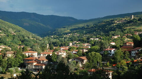 Vue sur la ville de Stia