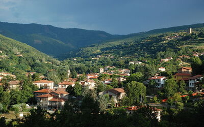 Vue sur la ville de Stia