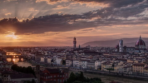 Florence au coucher du soleil