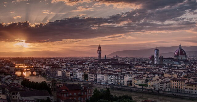 Florence au coucher du soleil