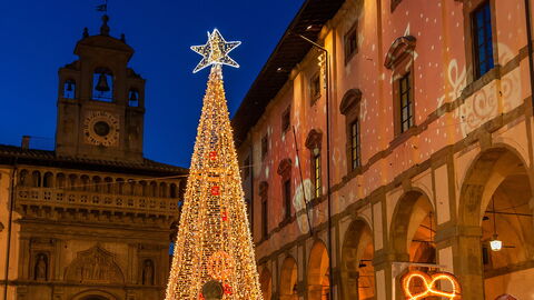 Piazza Grande à Arezzo à Noël