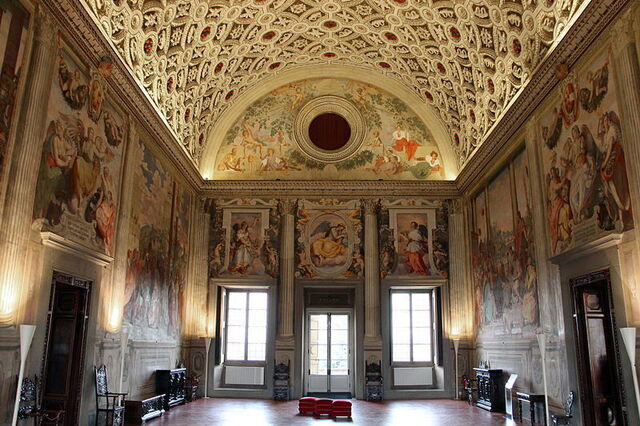 Villa Poggio a Caiano, intérieur