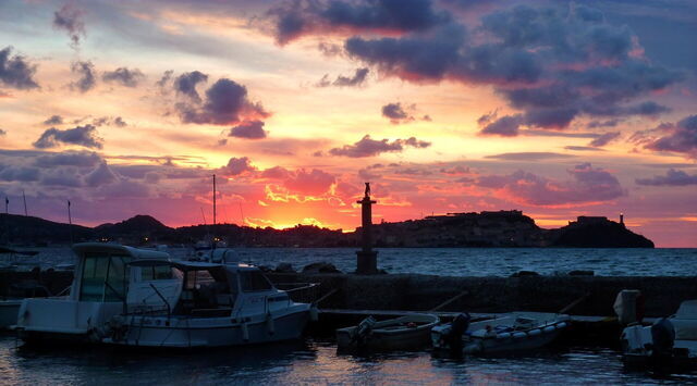 soleil couchant sur Portoferraio