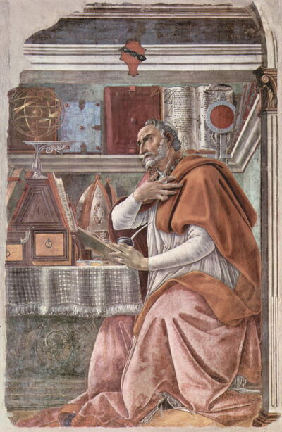 Saint Augustin dans son étude, Botticelli