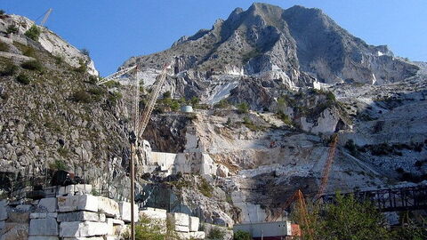 La carrière de marbre de Carrare