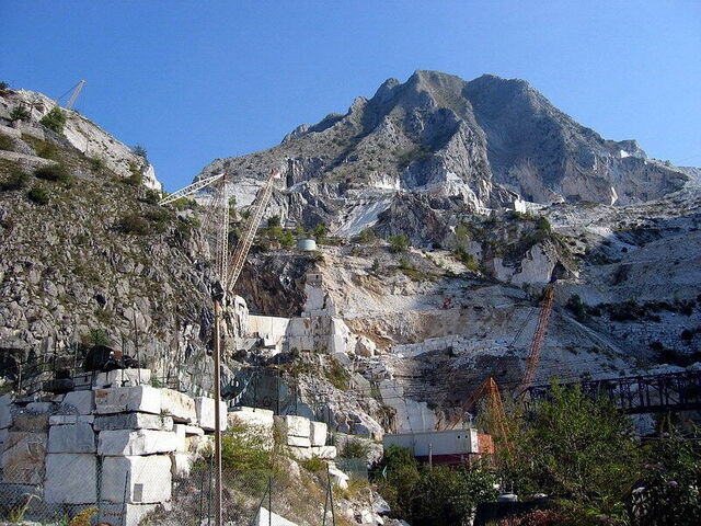 La carrière de marbre de Carrare