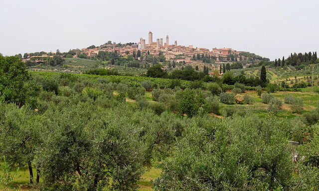 Vue sur San Gimignano