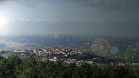 Vue sur la petite ville de Montaione