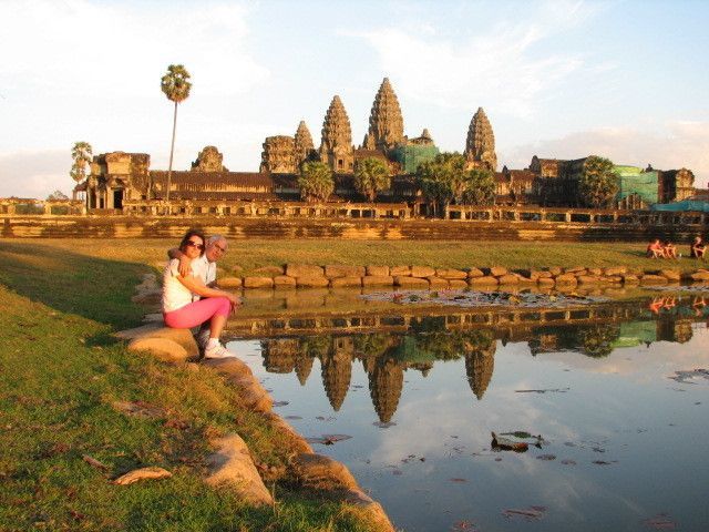 The famous place for pictures in Angkor Wat