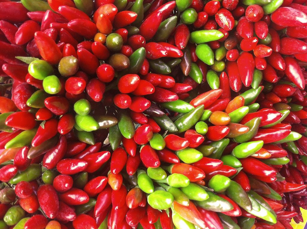 Chillis in the market