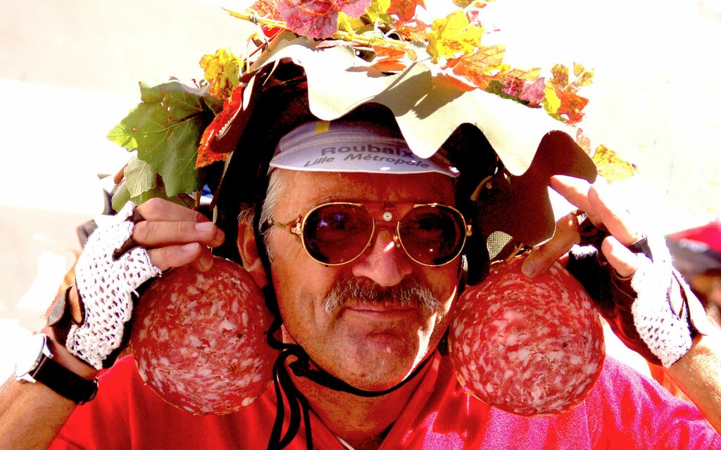 Crazy Biker with Salami Earrings
