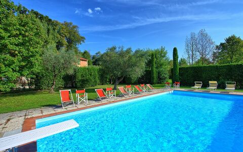 Villa Fiamma: L'Eau, Plante, Ciel, Propriété, Piscine, Bleu, Arbre, Vert, Bleu Azur, Rectangle