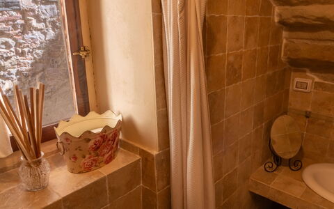 Il Pigionale: Mur, Luminaire Plomberie, Sol, Design Intérieur, Salle De Bains, Sol, Lavabo, Marron, Robinet, Éclairage