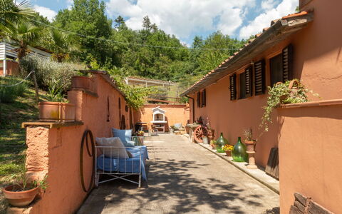 Podere Il Doccio: Mur, Pot De Fleur, Porte, Plante D'Appartement, Hacienda, Cour, Ombre, Brique, Balcon, Dalle