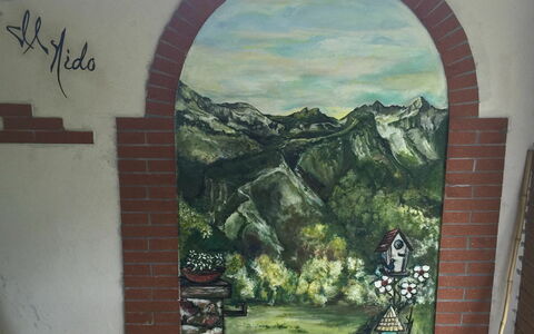 Il Nido In Garfagnana: Mur, Cambre, La Peinture, Mural, Architecture, Peinture Aquarelle, Arbre, Art, Pièce, Ouvrages D'Art