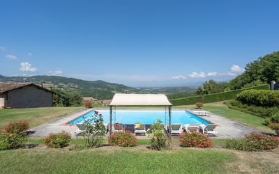 Villa La Terrazza: Paysage Naturel, Piscine, Propriété, Ressources En Eau, Ciel, Maison, Station De Montagne, Herbe, Vacances, Lot Terre