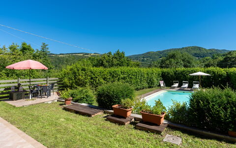 Villa Il Nido: Plante, Ciel, L'Eau, Paysage Naturel, Piscine, Ombre, Mobilier De Jardin, Arbre, Lot Terre, Herbe