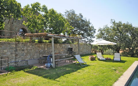 Podere Palazzo: Propriété, Mur, Maison, Cour, Bâtiment, Immobilier, Domicile, Herbe, Jardin, Arbre