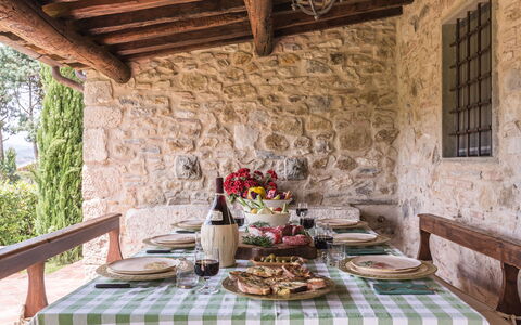 Villa Dell'angelo: Propriété, Pièce, Design Intérieur, Table, Bâtiment, Meubles, Maison, Petit Déjeuner, Salle À Manger, Chalet