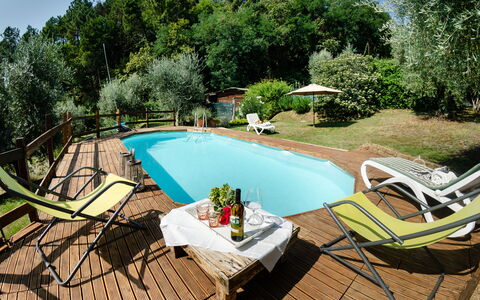 Podere L'istrice: Piscine, Propriété, Loisir, Arrière-Cour, Immobilier, Maison, Vacances, Recours, Domicile, Balancelle