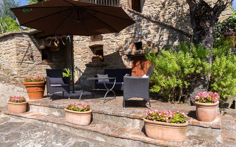 Villa i Cocciai: Arrière-Cour, Pot De Fleur, Patio, Cour, Parapluie, Plante, Arbre, Paysage, Maison, Aménagement Paysager