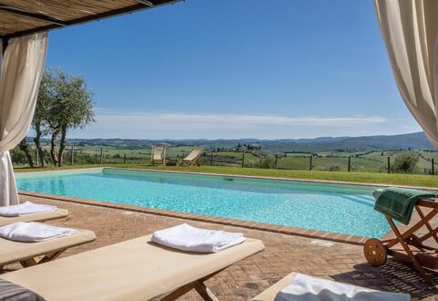 La Corte Di Campalli: L'Eau, Ciel, Bâtiment, Propriété, Meubles, Plante, Bleu Azur, Piscine, Ombre, Éclairage