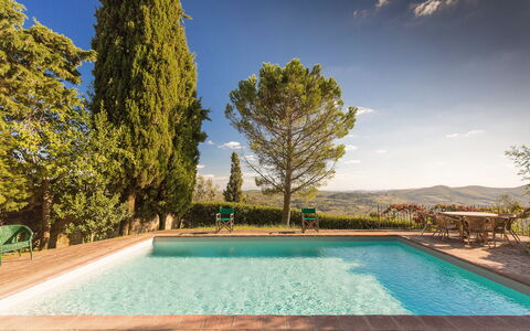 Pozza Di Volpaia: L'Eau, Ciel, Propriété, Plante, Nuage, Vert, Piscine, La Nature, Bleu Azur, Arbre