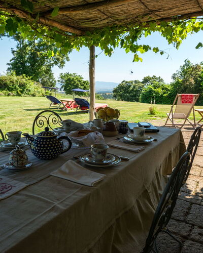 Ginestra: Plante, Table, Propriété, Vaisselle, Ciel, Arbre, Tableau De Plein Air, Mobilier De Jardin, Architecture, Ombre