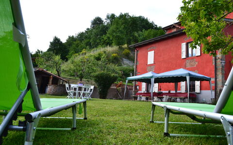 Agriturismo Il Giaggiolo without Pool: Loisir, Espace Public, Herbe, Arbre, Table, Maison, Terrain De Jeux, Meubles, Arrière-Cour, Des Loisirs