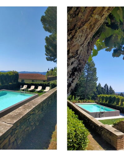 Villa Sorbaiano: L'Eau, Ciel, Plante, Propriété, Bâtiment, Piscine, Paysage Naturel, Bleu Azur, Rectangle, Table