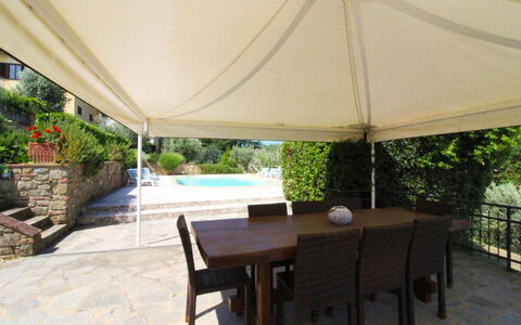 Il Poggiolo: Table, Plante, Meubles, Propriété, Chaise, Pot De Fleur, Bâtiment, Ombre, Mobilier De Jardin, Tableau De Plein Air