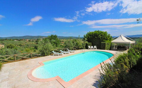 Il Poggiolo: Ciel, L'Eau, Nuage, Piscine, Plante, Bleu Azur, Arbre, Bâtiment, Ombre, Loisir