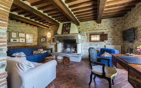 Villa Chio: Table, Meubles, Canapé, Bleu, Chaise, Bleu Azur, Salon, Cadre, Design Intérieur, Bois