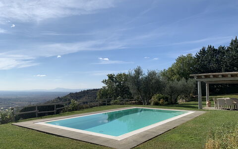 Villa Adelfa: Ciel, L'Eau, Nuage, Piscine, Bleu Azur, Rectangle, Paysage Naturel, Ombre, Herbe, Loisir