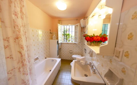 Alla Collina Del Sole: Baignoire, Luminaire Plomberie, Propriété, Salle De Bains, Bâtiment, Design Intérieur, Architecture, Fenêtre, Miroir, Plante