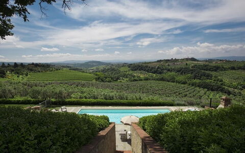 Chianti Fornace 1: Nuage, Ciel, L'Eau, Plante, Ressources En Eau, Paysage Naturel, Végétation, Arbre, Piscine, Herbe
