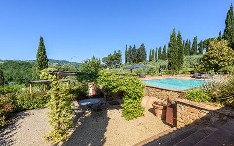 Villa Pancole: Plante, Ciel, Propriété, Communauté Des Plantes, L'Eau, La Nature, Arbre, Paysage Naturel, Piscine, Lot Terre