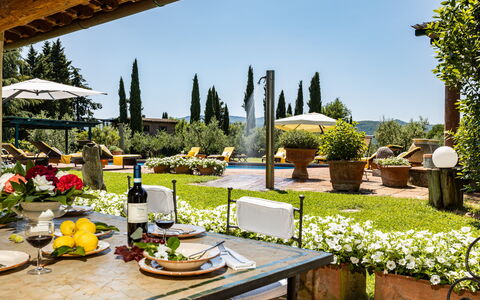 Podere La Torre: Plante, Table, Fleur, Propriété, Meubles, Ciel, La Nature, Botanique, Vaisselle, Mobilier De Jardin