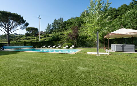 Il Mulino Di Vogognano - Subbiano, Private Pool, J: Ciel, Plante, Arbre, L'Eau, Ombre, Piscine, Lot Terre, Herbe, Loisir, Tente